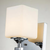 Marette Polished Chrome Bathroom Wall Light with Satin Etched Opal Glass