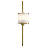 Mona Mid-Century Inspired Natural Brass Wall Light - 2 Light LED Fixture