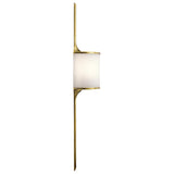 Mona Mid-Century Inspired Natural Brass Wall Light - 2 Light LED Fixture
