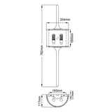 Mona Dual LED Wall Sconce in Polished Chrome