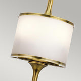 Mona Dual Arm Natural Brass Wall Sconce with Mid-Century Elegance
