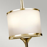 Mona Dual-Light Wall Sconce in Polished Brass with Seeded Glass