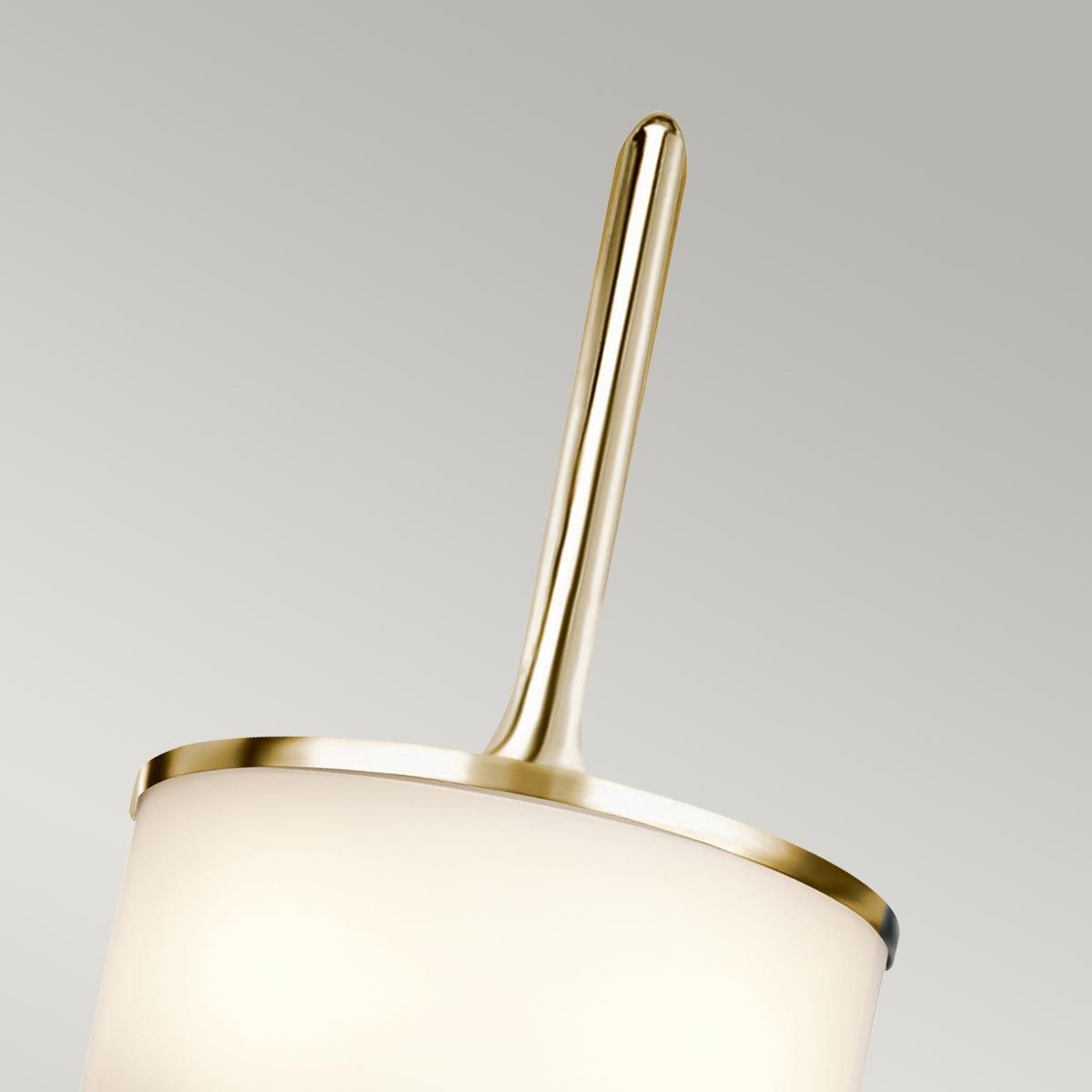 Mona Dual-Light Wall Sconce in Polished Brass with Seeded Glass
