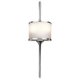Polished Chrome Mona 2-Light Wall Fixture with Seeded Glass