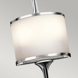 Polished Chrome Mona 2-Light Wall Fixture with Seeded Glass