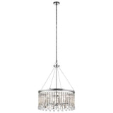 Piper Elegant Chrome Crystal Chandelier with Six Lights