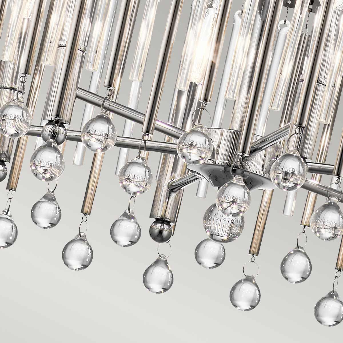 Piper Elegant Chrome Crystal Chandelier with Six Lights