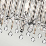 Piper Elegant Chrome Crystal Chandelier with Six Lights