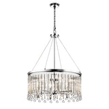 Piper Elegant Chrome Crystal Chandelier with Six Lights