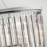 Piper 6 Light Polished Chrome Oval Chandelier with Crystal Accents