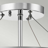 Radiant Elegance: Piper 3 Light Crystal Semi-flush Chandelier