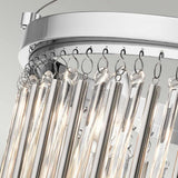 Radiant Elegance: Piper 3 Light Crystal Semi-flush Chandelier