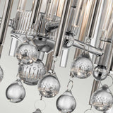 Radiant Elegance: Piper 3 Light Crystal Semi-flush Chandelier