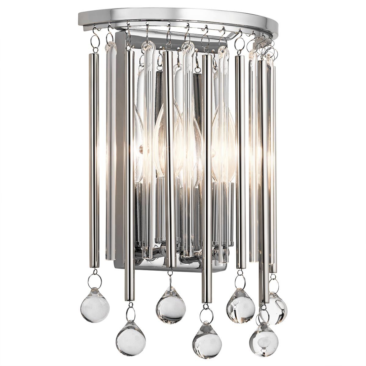 Luminous Elegance: Piper 2 Light Chrome Wall Fixture