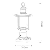 Riverwood Vintage-Style 8 Rustic Pedestal Lantern