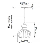 Retro Riviera Brushed Nickel Pendant Light