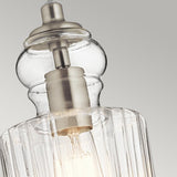 Riviera Vintage-Inspired Brushed Nickel Glass Pendant Light