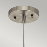 Riviera Vintage-Inspired Brushed Nickel Glass Pendant Light