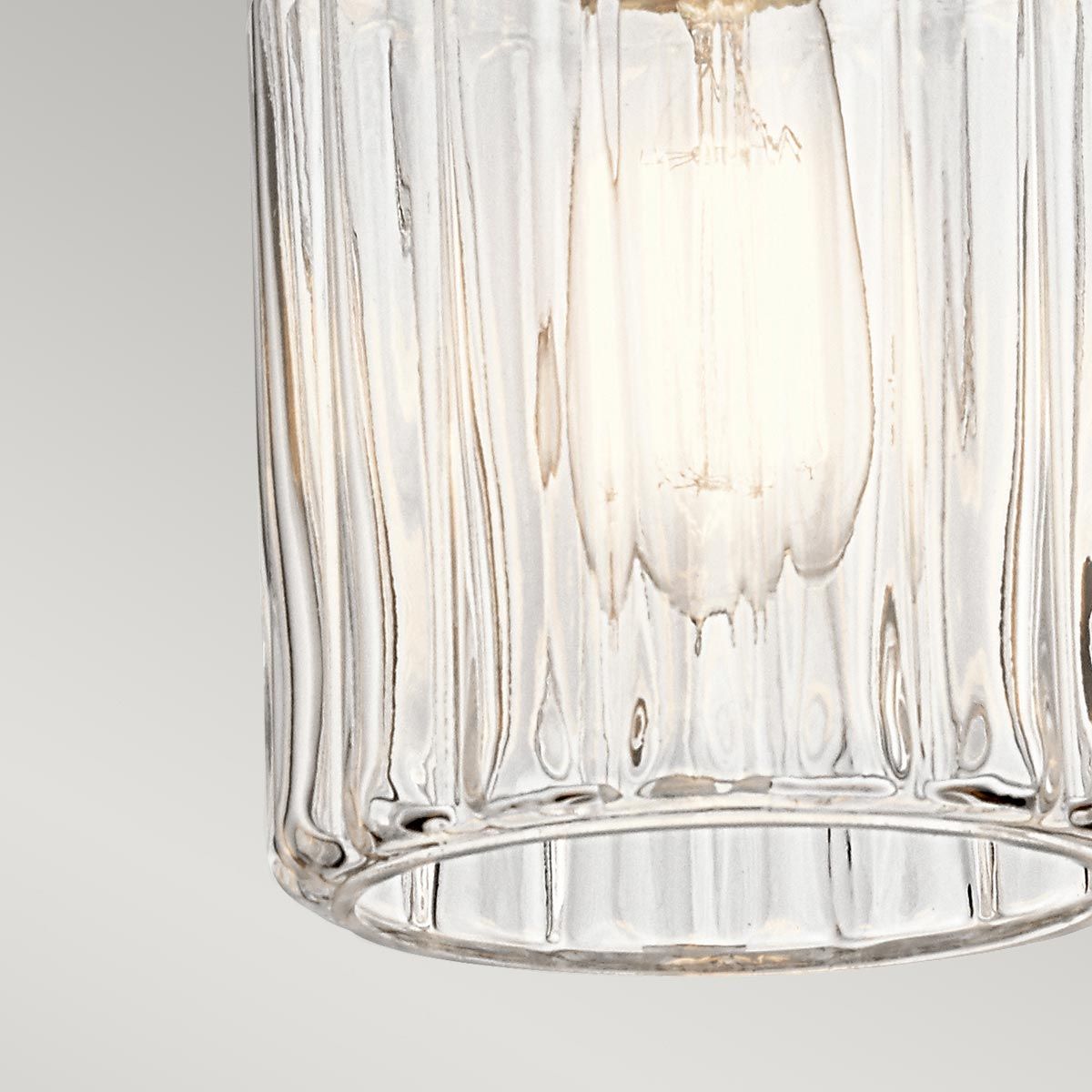 Riviera Vintage-Inspired Brushed Nickel Glass Pendant Light