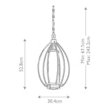 Sterling Gold Rosalie Single Pendant Light