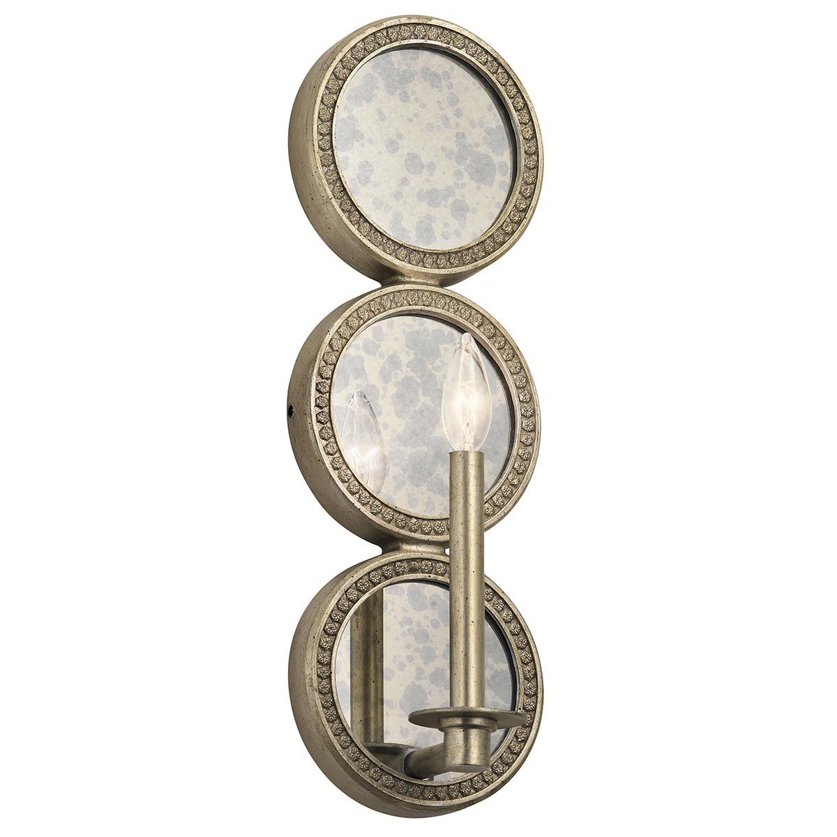 Rosalie Sterling Gold Wall Sconce - Elegant Single Light Fixture