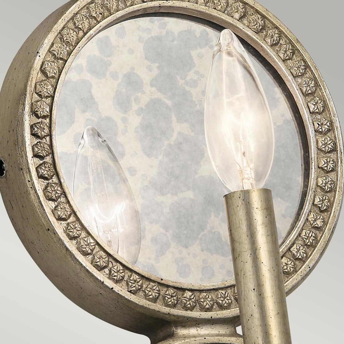 Rosalie Sterling Gold Wall Sconce - Elegant Single Light Fixture