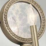 Rosalie Sterling Gold Wall Sconce - Elegant Single Light Fixture