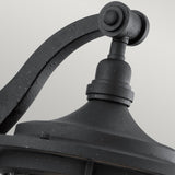 Nautical Elegance Distressed Black Wall Lantern
