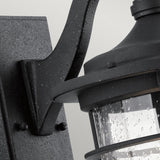Nautical Elegance Distressed Black Wall Lantern