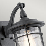 Nautical Elegance Distressed Black Wall Lantern