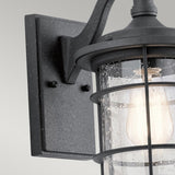 Nautical Elegance Distressed Black Wall Lantern