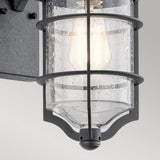 Nautical Elegance Distressed Black Wall Lantern
