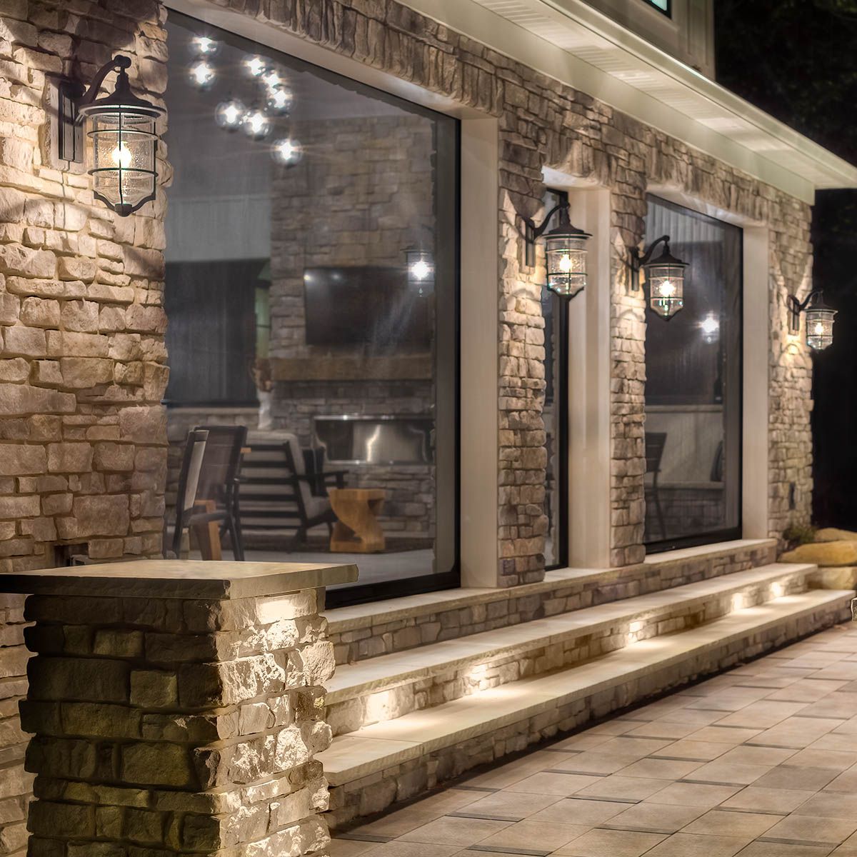 Nautical Elegance Distressed Black Wall Lantern