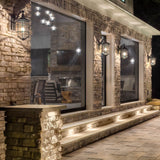 Nautical Elegance Distressed Black Wall Lantern