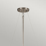 Classic Pewter Coral-Inspired Pendant Light with White Glass Diffuser