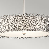 Nickel Coral-Inspired Pewter Pendant Ceiling Light