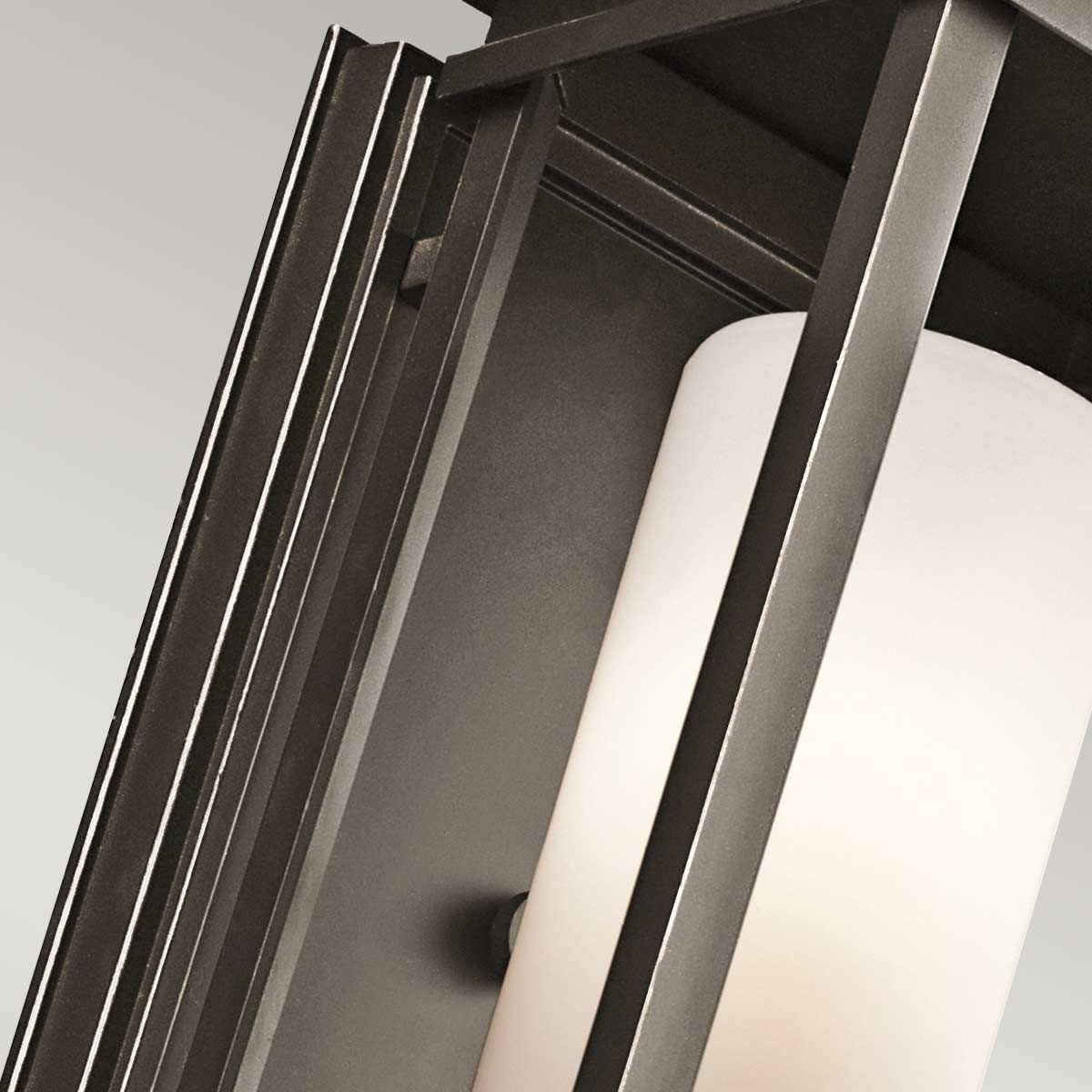 South Hope Rubbed Bronze Wall Lantern with Satin Etched Opal Glass