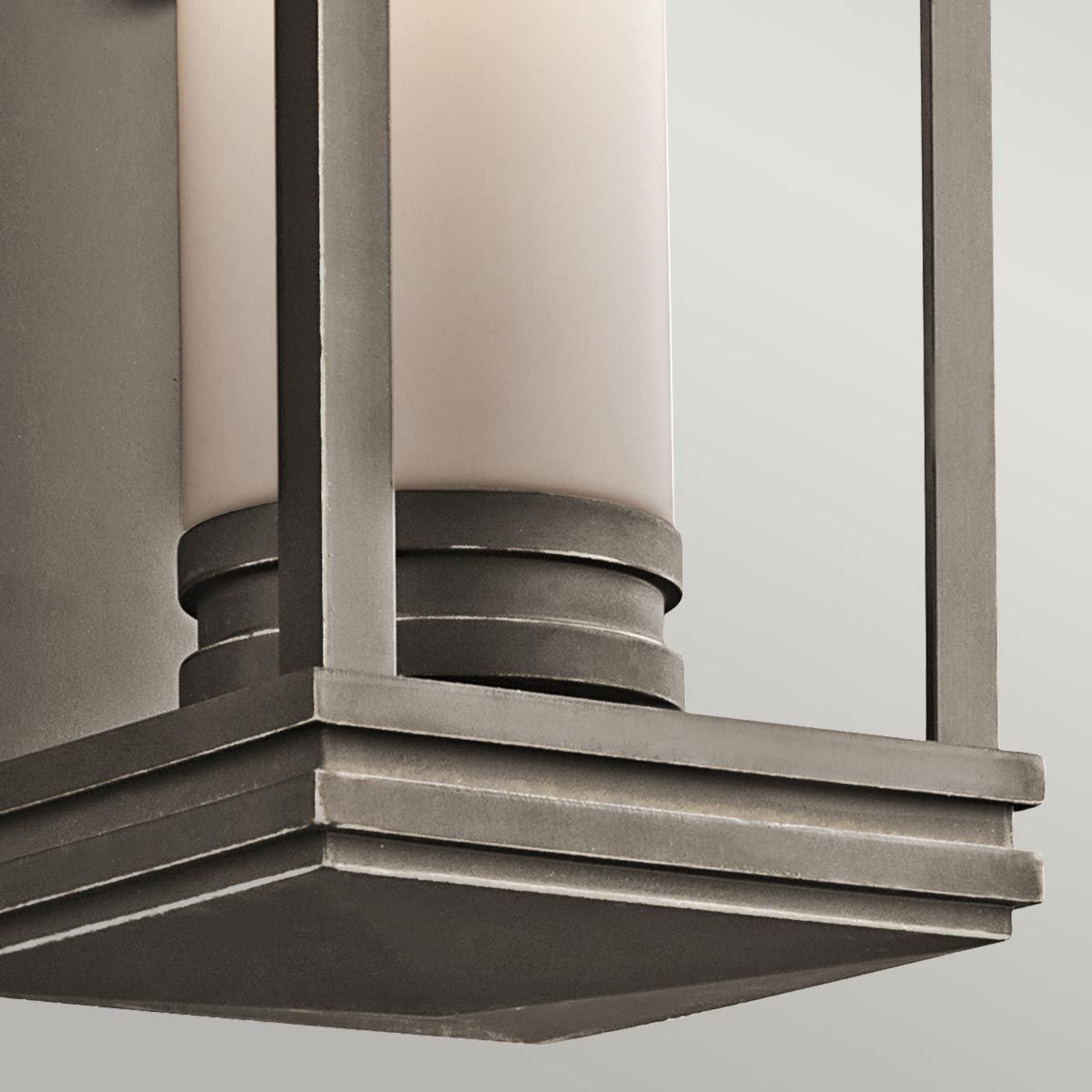 South Hope Rubbed Bronze Wall Lantern with Satin Etched Opal Glass