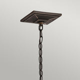 Elegant South Hope Bronze Pendant Lantern