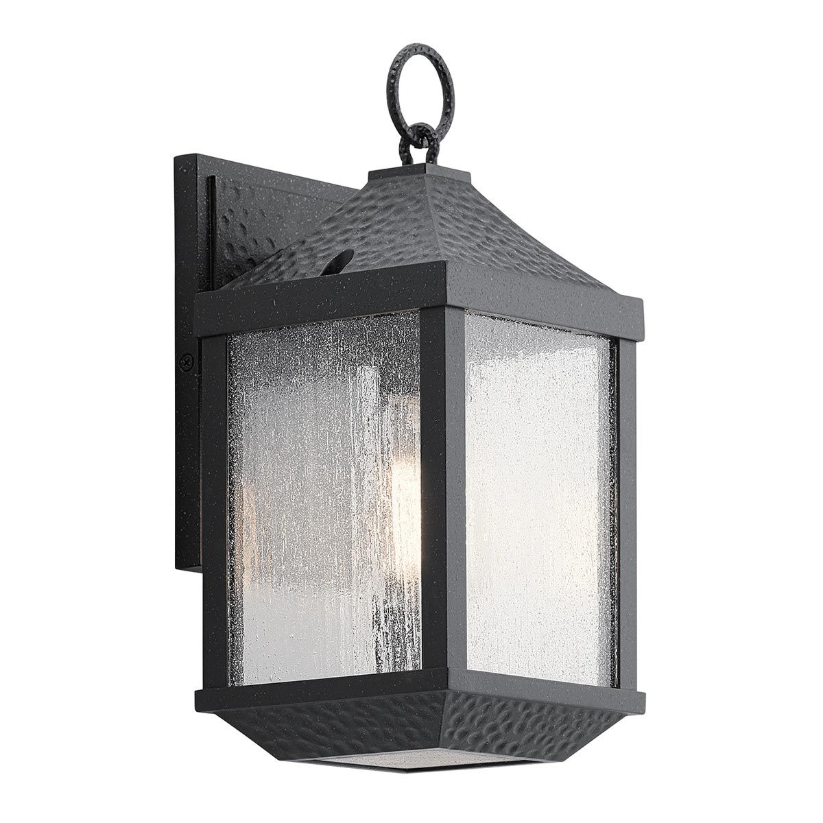 Springfield Distressed Black Outdoor Wall Lantern