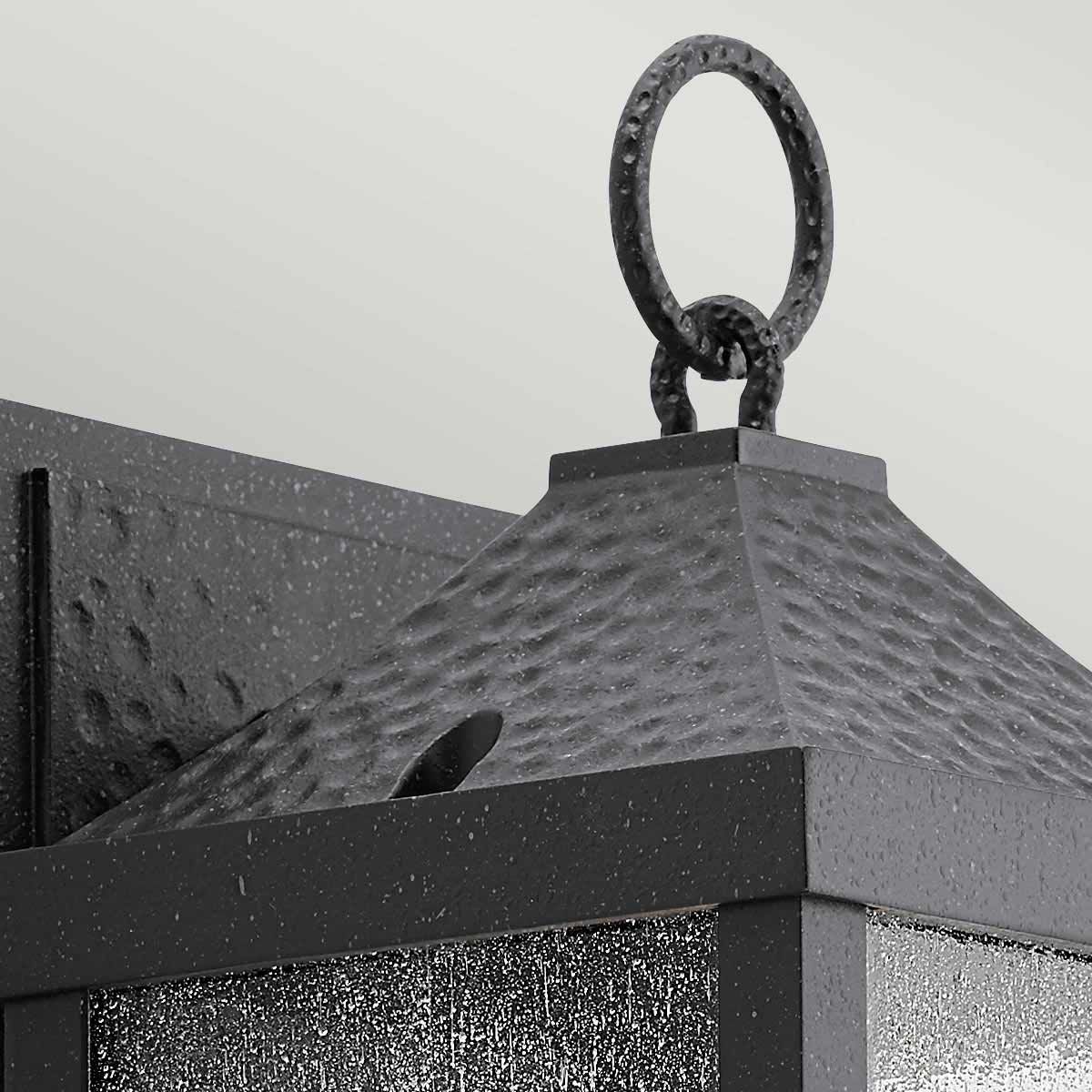 Springfield Distressed Black Outdoor Wall Lantern