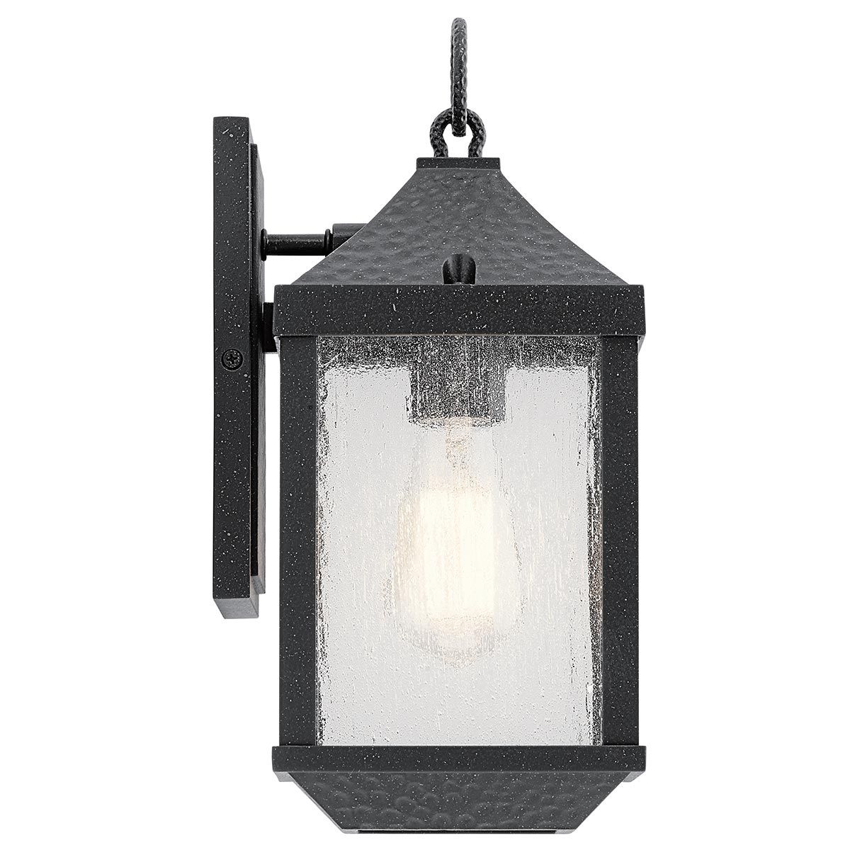Springfield Distressed Black Outdoor Wall Lantern