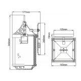 Springfield Distressed Black Outdoor Wall Lantern