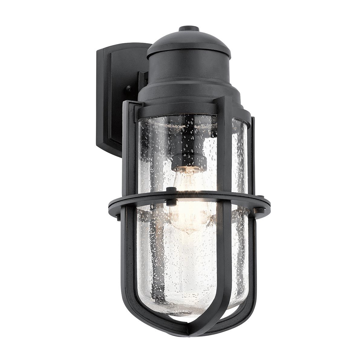 Suri Nautical-Style Black Outdoor Wall Lantern