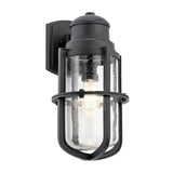 Suri Nautical-Style Black Outdoor Wall Lantern