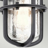 Suri Coastal Collection: Textured Black Outdoor Wall Lantern