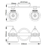 Exquisite Talland Dual Light Bathroom Sconce