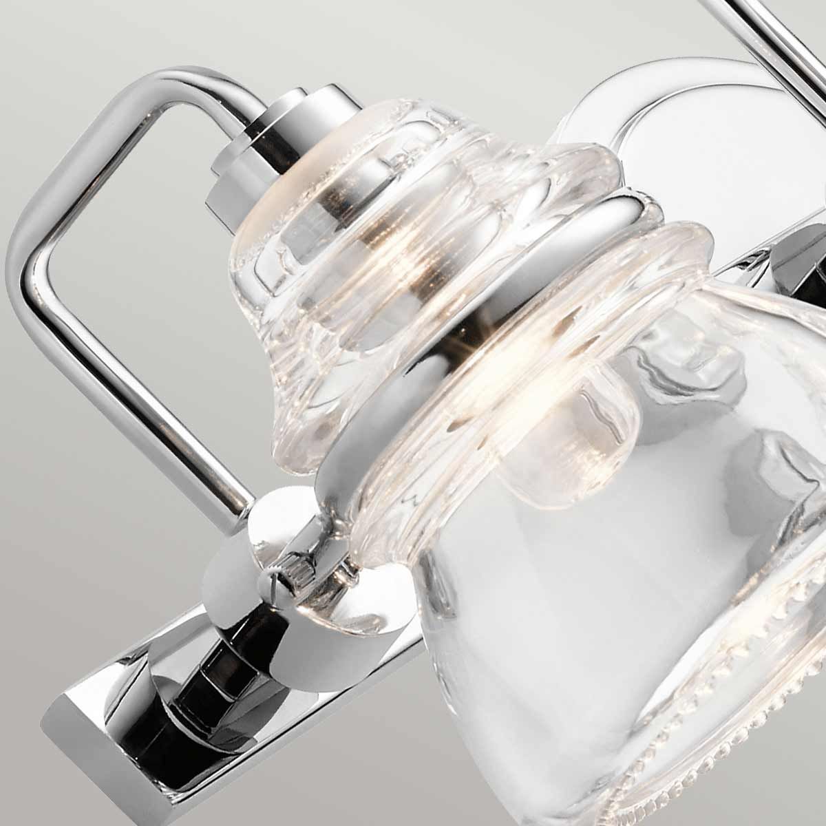 Talland Triple Light Vintage Wall Fixture in Polished Chrome
