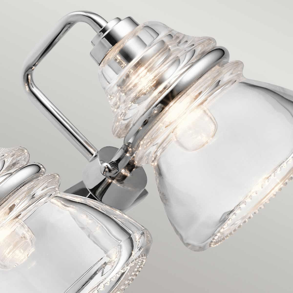 Talland Triple Light Vintage Wall Fixture in Polished Chrome