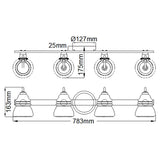 Talland Vintage Charm 4-Light Bathroom Wall Fixture